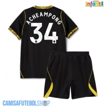 Camisa de time de futebol Chelsea Josh Acheampong #34 Replicas 2º Equipamento Infantil 2026-27 Manga Curta (+ Calças curtas)
